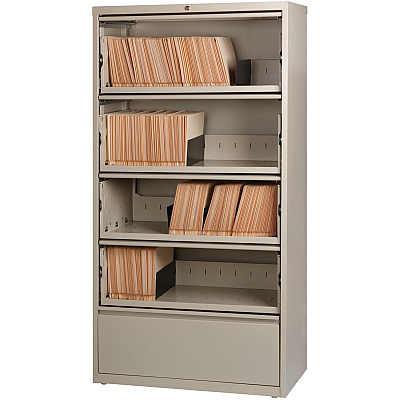 Lorell Fortress Lateral File with Roll-Out Shelf (LLR43512)