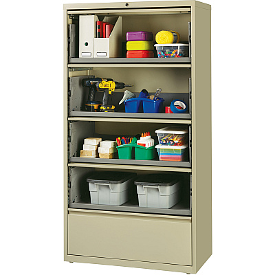 Lorell Fortress Lateral File with Roll-Out Shelf (LLR43512)