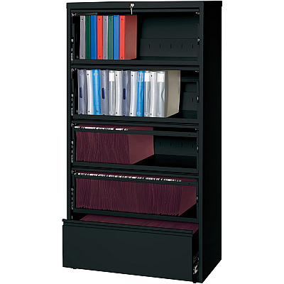 Lorell Fortress Lateral File with Roll-Out Shelf (LLR43513)