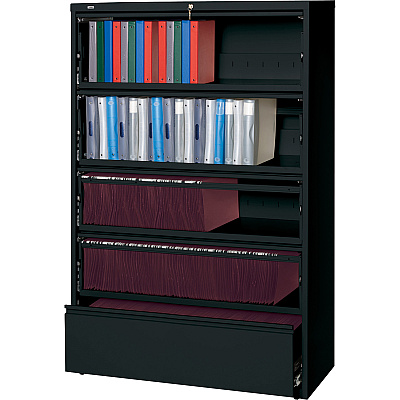 Lorell Fortress Lateral File with Roll-Out Shelf (LLR43517)