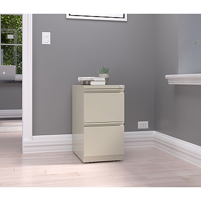Lorell 20" File/File Mobile File Cabinet with Full-Width Pull (LLR49523)