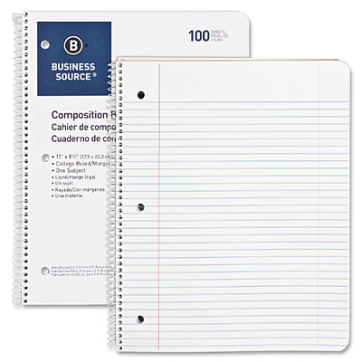Business Source Wirebound College Ruled Notebooks - Letter (BSN10968)