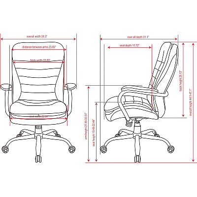 Lorell Big & Tall Double Cushion Executive High-Back Chair (LLR62624)