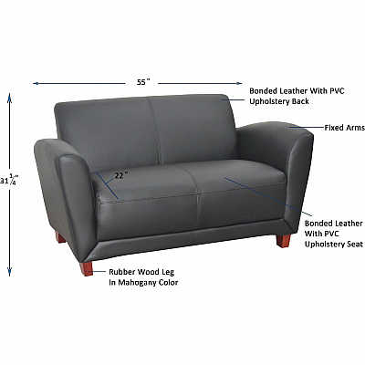 Lorell Accession Reception Loveseat (LLR68951)