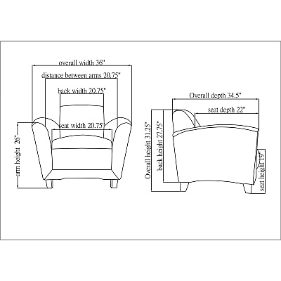 Lorell Accession Club Chair (LLR68952)
