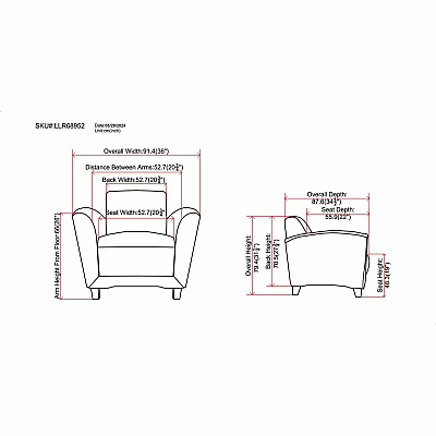 Lorell Accession Club Chair (LLR68952)