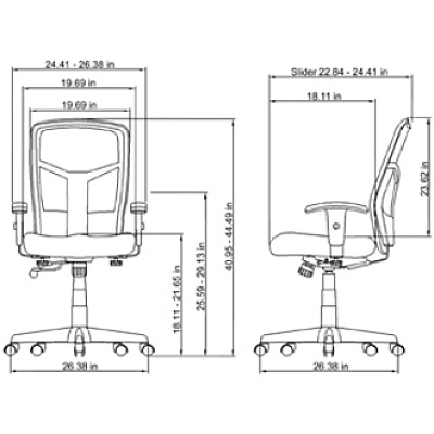 Lorell Executive Mesh High-back Swivel Chair (LLR86205)