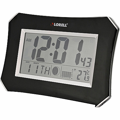 Lorell LCD Wall/Alarm Clock (LLR60998)