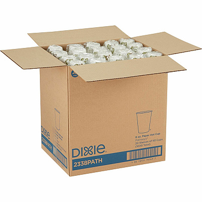 Dixie Pathways 8 oz Paper Hot Cups By GP Pro (DXE2338PATH)
