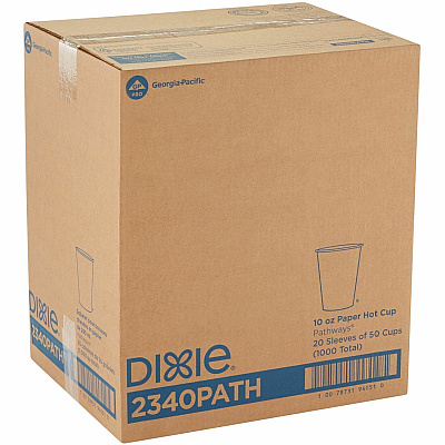 Dixie Pathways 10 oz Paper Hot Cups By GP Pro (DXE2340PATH)