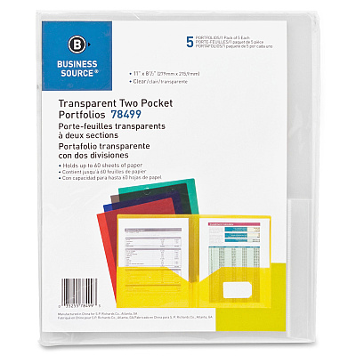 Business Source 78498 Letter Pocket Folder (BSN78499)