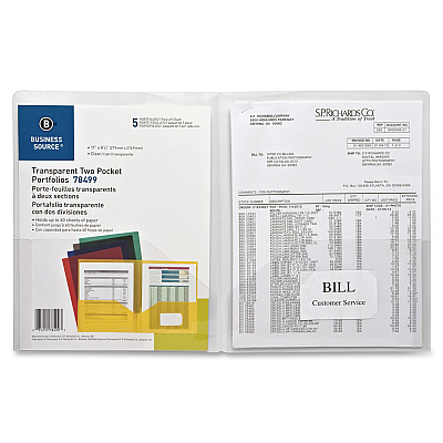 Business Source 78498 Letter Pocket Folder (BSN78499)