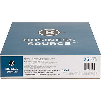 Business Source Letter Recycled Pocket Folder (BSN78507)