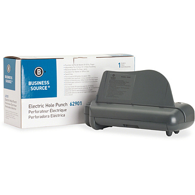 Business Source Electric Adjustable 3-hole Punch (BSN62901)