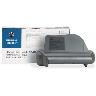 Business Source Electric Adjustable 3-hole Punch (BSN62901)