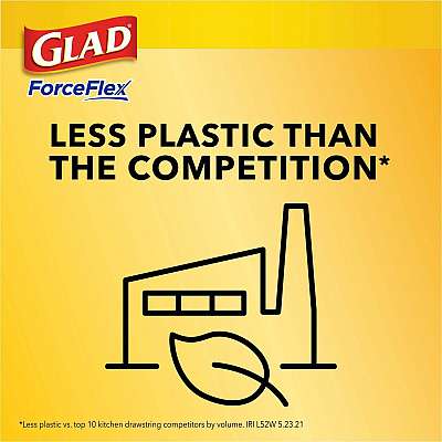 Glad ForceFlex Tall Kitchen Drawstring Trash Bags (CLO78361)