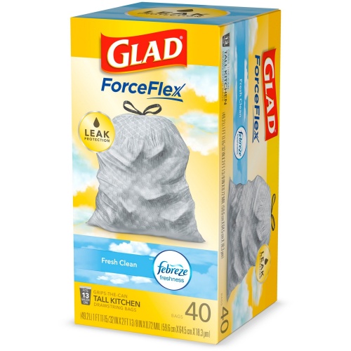 Glad ForceFlex Tall Kitchen Drawstring Trash Bags (78361)