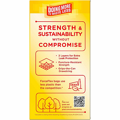 Glad ForceFlex Tall Kitchen Drawstring Trash Bags (CLO78361)