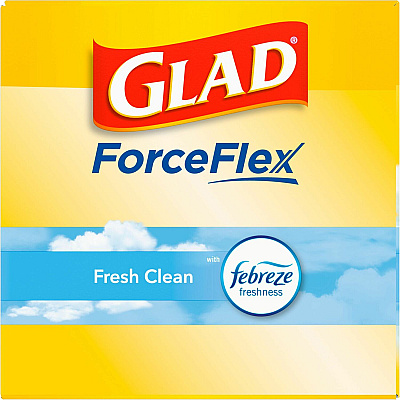 Glad ForceFlex Tall Kitchen Drawstring Trash Bags (CLO78361)