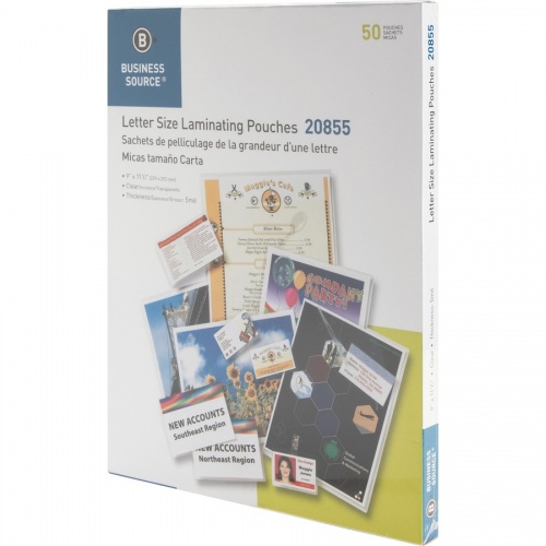 Business Source Letter Size Laminating Pouches (20855)
