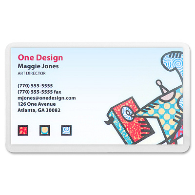 Business Source 5 mil Business Card Laminating Pouches (BSN20861)