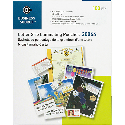 Business Source Laminating Pouches (BSN20864)