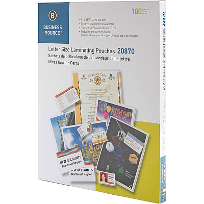 Business Source Letter Size Laminating Pouches (BSN20870)