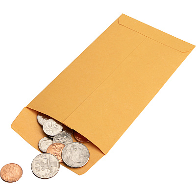 Business Source Little Coin No. 7 Kraft Envelopes (BSN04446)