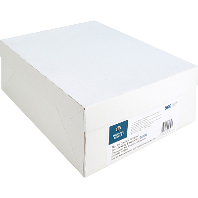 Business Source Double Window No. 8-5/8 Check Envelopes (BSN04650)