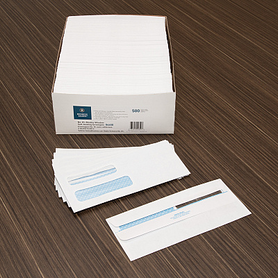 Business Source Double Window No. 8-5/8 Check Envelopes (BSN04650)