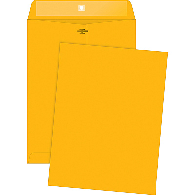 Quality Park 10 x 13 High Bulk Clasp Envelopes with Deeply Gummed Flaps (QUA37892)