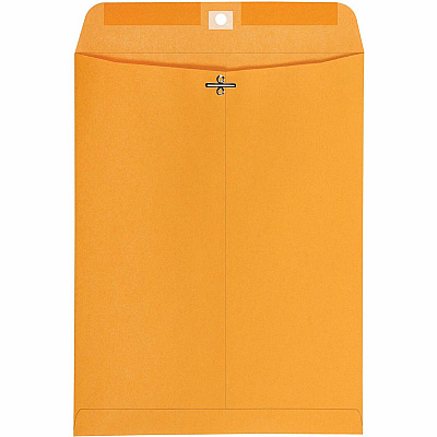 Quality Park 10 x 13 High Bulk Clasp Envelopes with Deeply Gummed Flaps (QUA37892)