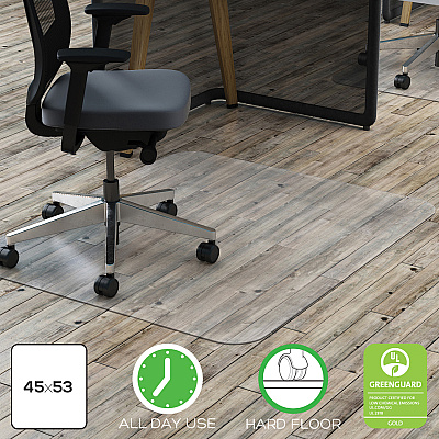 deflecto Polycarbonate Chairmat for Hard Floors (DEFCM21242PC)
