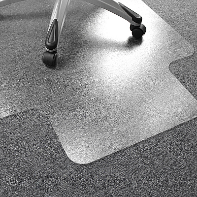 Cleartex Polycarbonate Lipped Chair Mat for Carpets up to 1/2" - 48" x 60" (FLR1115223LR)