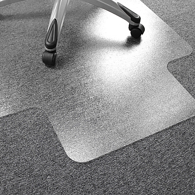 Cleartex Polycarbonate Lipped Chair Mat for Carpets over 1/2" - 35" x 47" (FLR118927LR)