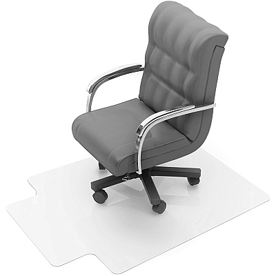 Cleartex Polycarbonate Lipped Chair Mat for Carpets over 1/2" - 35" x 47" (FLR118927LR)