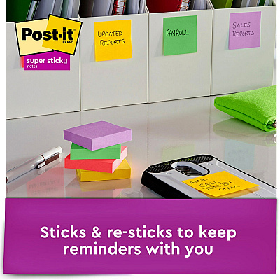 Post-it Super Sticky Notes - Playful Primaries Color Collection (MMM6228SSAN)