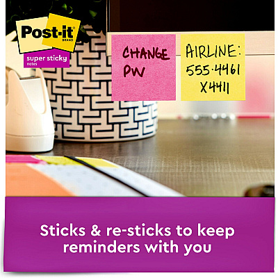 Post-it Super Sticky Notes - Energy Boost Color Collection (MMM6228SSAU)