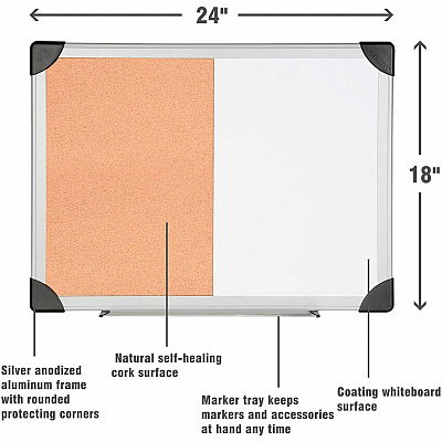 Lorell Combo Dry-Erase/Cork Board (LLR19290)