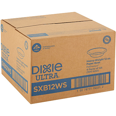Dixie Ultra Pathways 12 oz Heavyweight Paper Bowls by GP Pro (DXESXB12WS)
