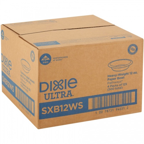 Dixie Ultra Pathways Heavyweight Paper Bowls by GP Pro (SXB12WS)