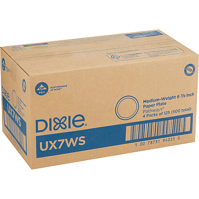 Dixie Pathways 7" Medium-weight Paper Plates by GP Pro (DXEUX7WS)