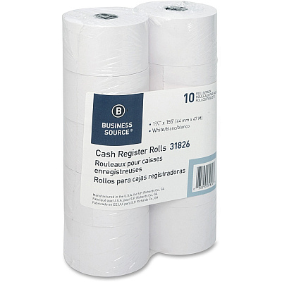 Business Source 1-Ply 155' Adding Machine Paper Rolls (BSN31826)