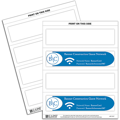 C-Line Embossed Cardstock Name Tents (CLI87587)