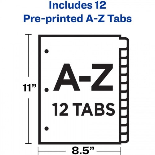 Avery Preprinted A-Z Plastic Dividers (11330)