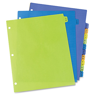 Avery Preprinted A-Z Plastic Dividers (AVE11330)