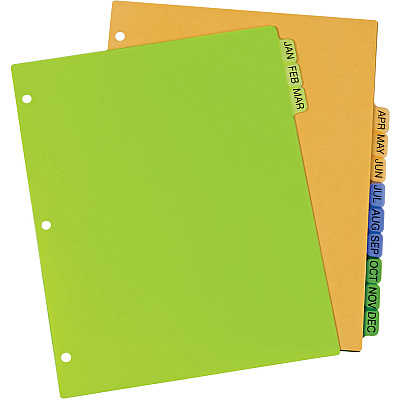 Avery Preprinted Monthly Tabs Plastic Dividers (AVE11331)