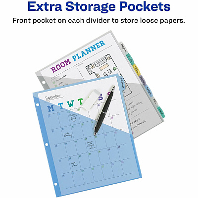 Avery Write & Erase Pocket Dividers (AVE16177)