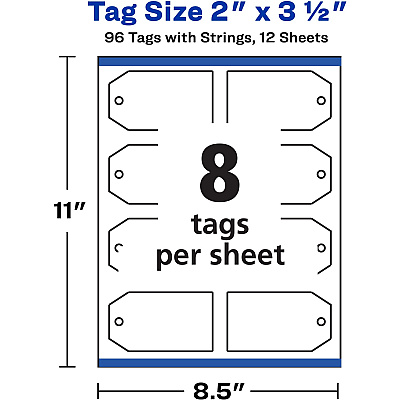 Avery Printable Tags with String (AVE22802)