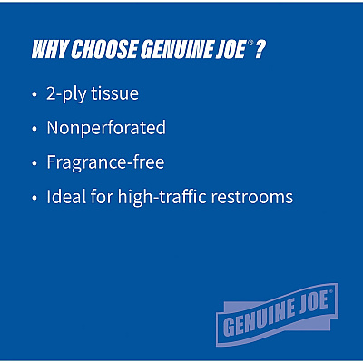 Genuine Joe Jumbo Dispenser Roll Bath Tissue (GJO2506008)